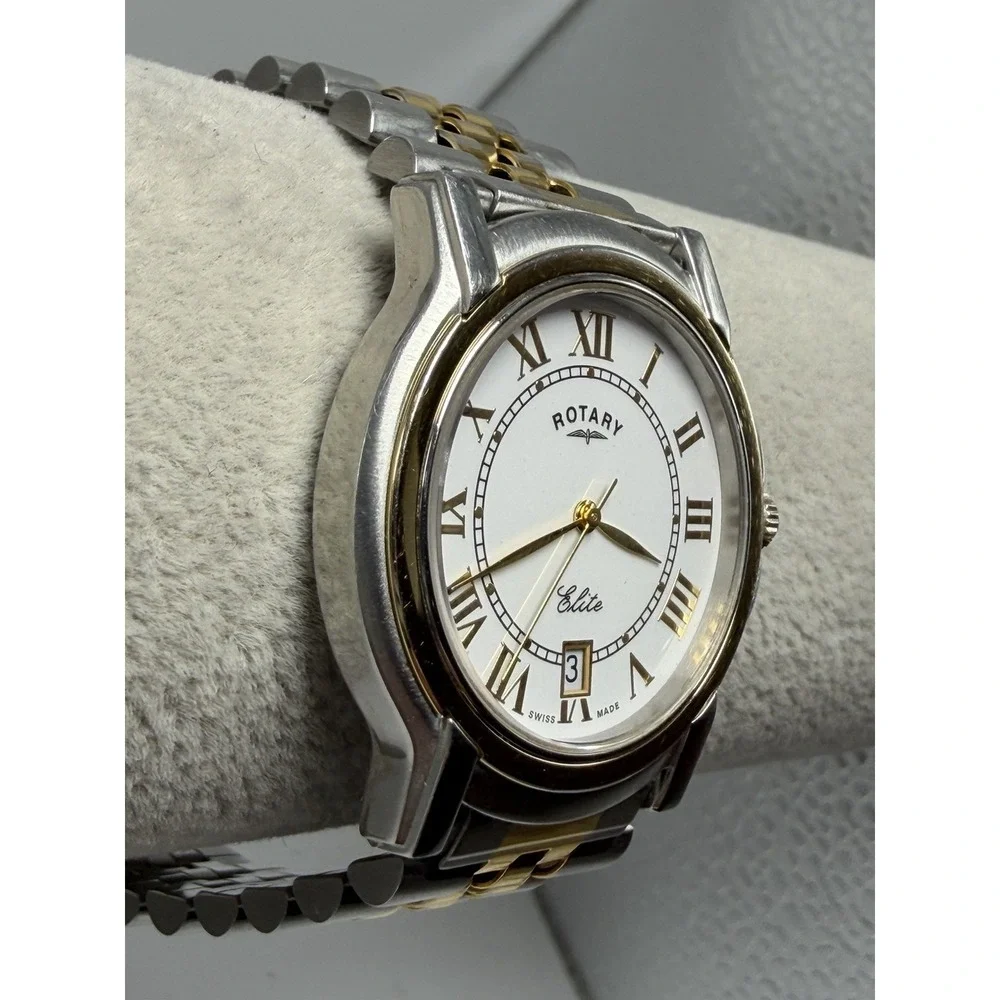 Rotary Elite New Battery Mens Watch 35MM 7.25